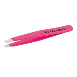 💓 Tweezerman Mini Pink Slant Tweezer with Protective Case